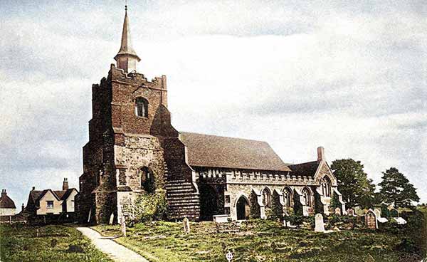 Old picture of St Mary Maldon